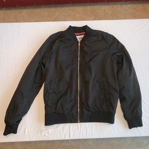 Black Bomber Jacket w/ Pink Interior